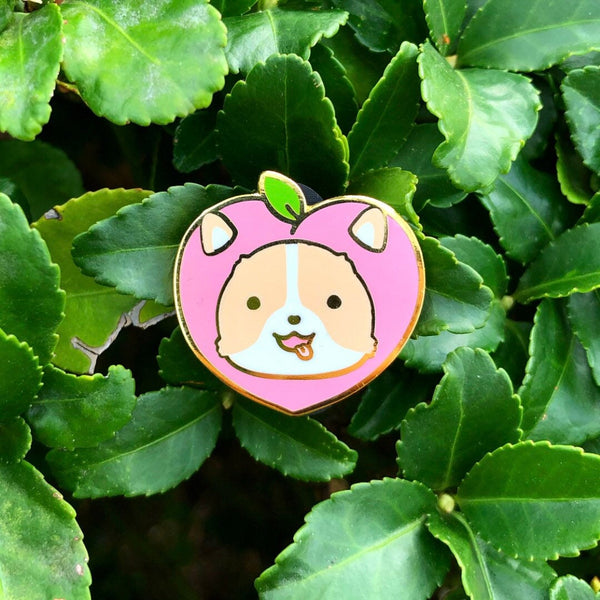 Corgi Peach Charity Seconds Enamel Pins (Operation Kindness)
