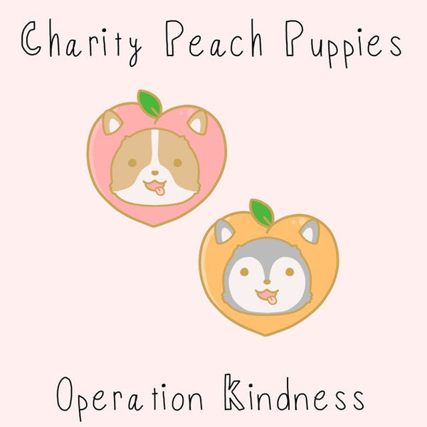Husky Peach Charity Seconds Enamel Pins (Operation Kindness)