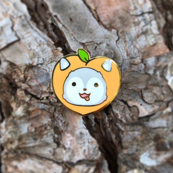 Husky Peach Charity Seconds Enamel Pins (Operation Kindness)