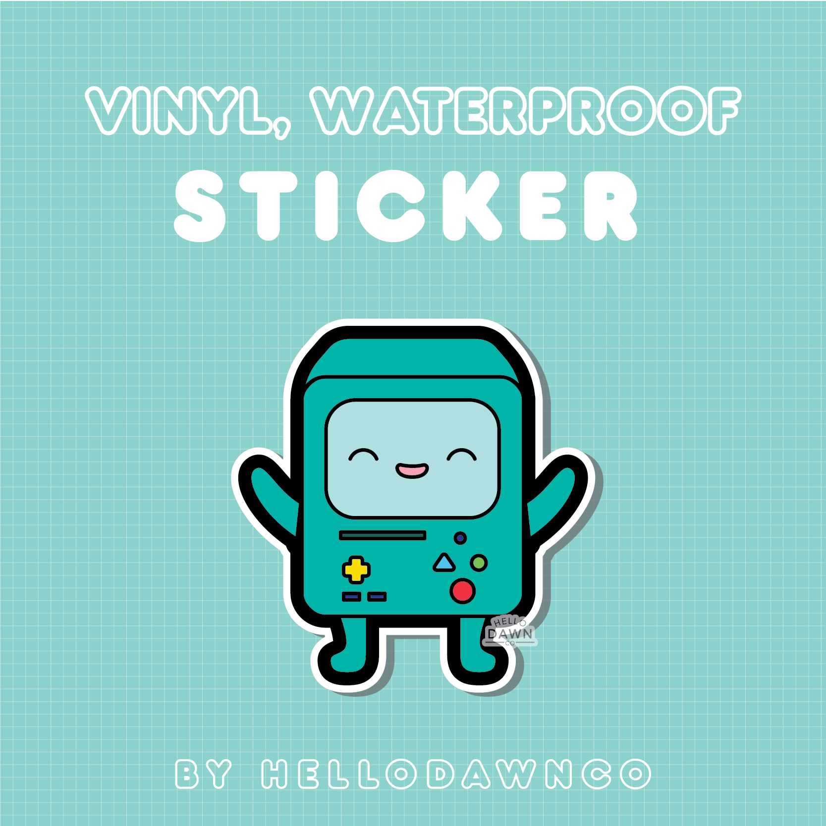 BMO Outside Vinyl Waterproof Stickers