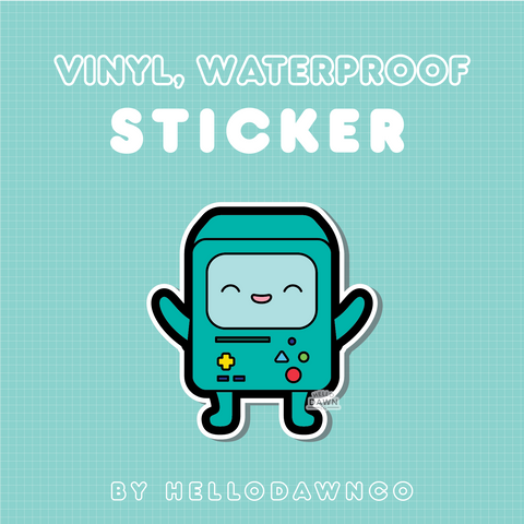 BMO Outside Vinyl Waterproof Stickers