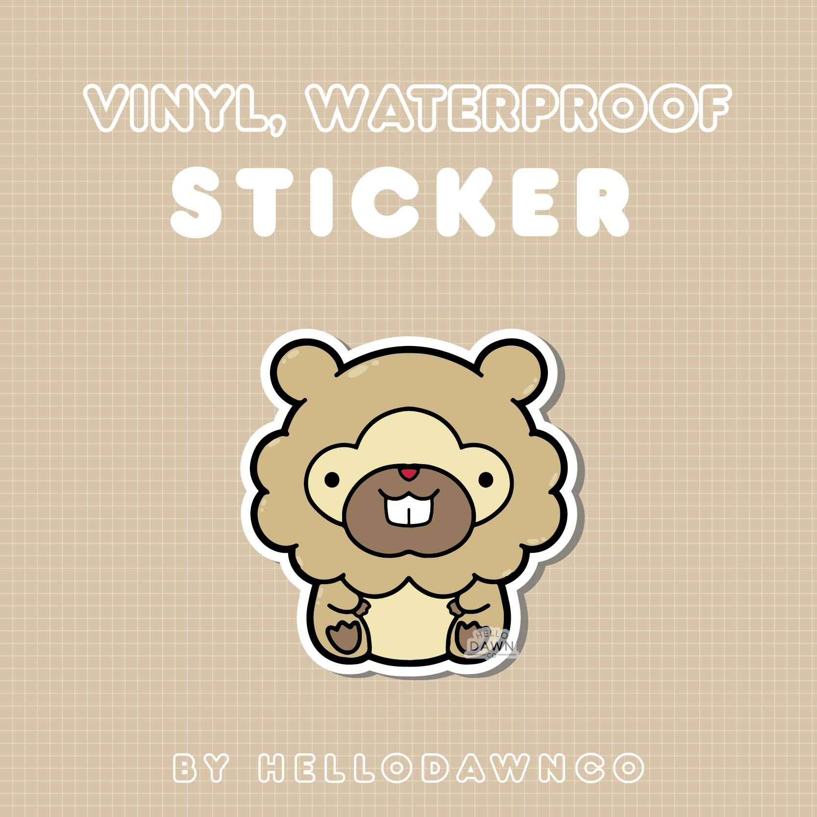 #399 Meme Beaver Vinyl Waterproof Sticker