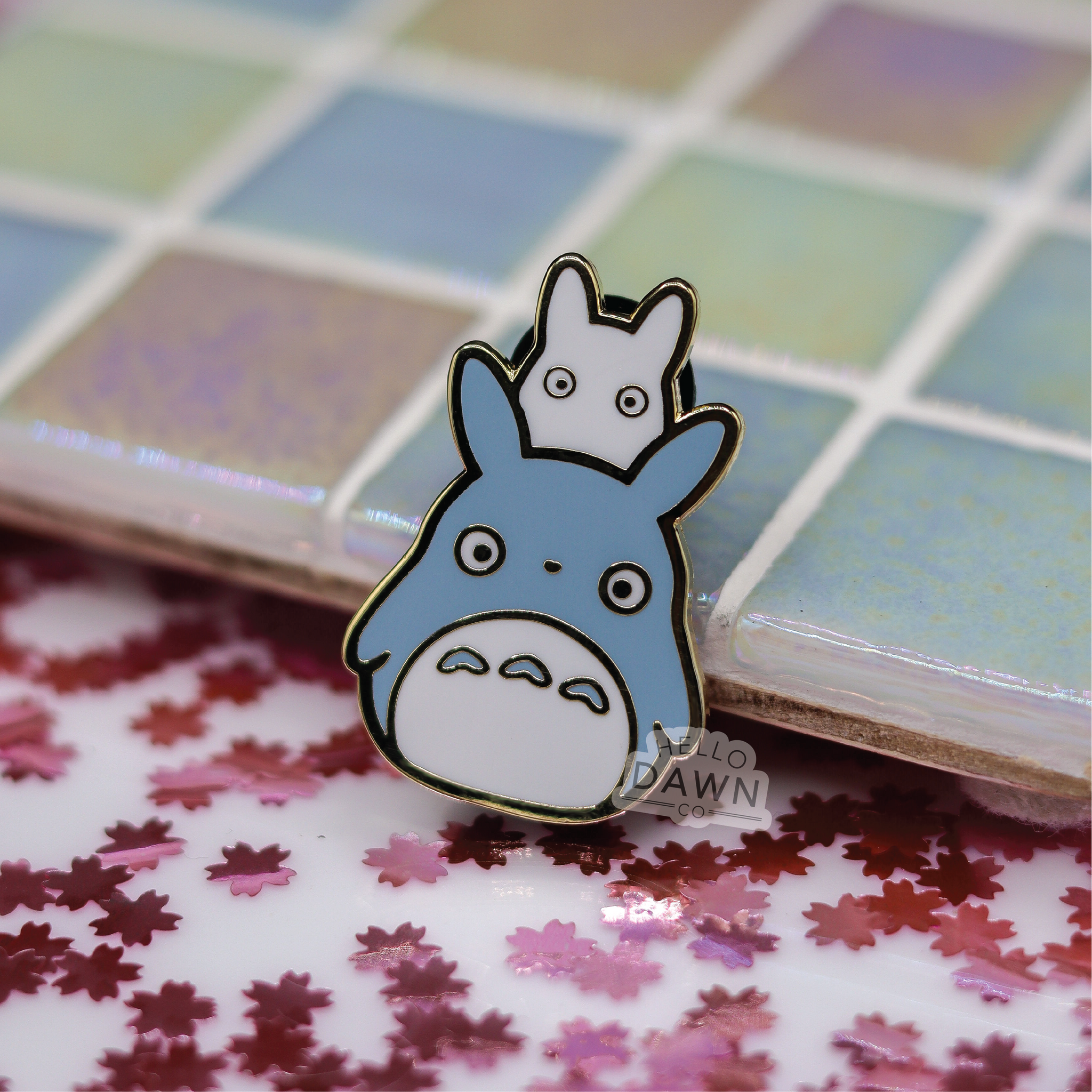 Blue/White Forest Friends Enamel Pins