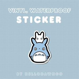 Blue/White Forest Friends Vinyl Waterproof Sticker