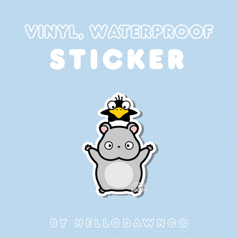Silly Friends Vinyl Waterproof Sticker