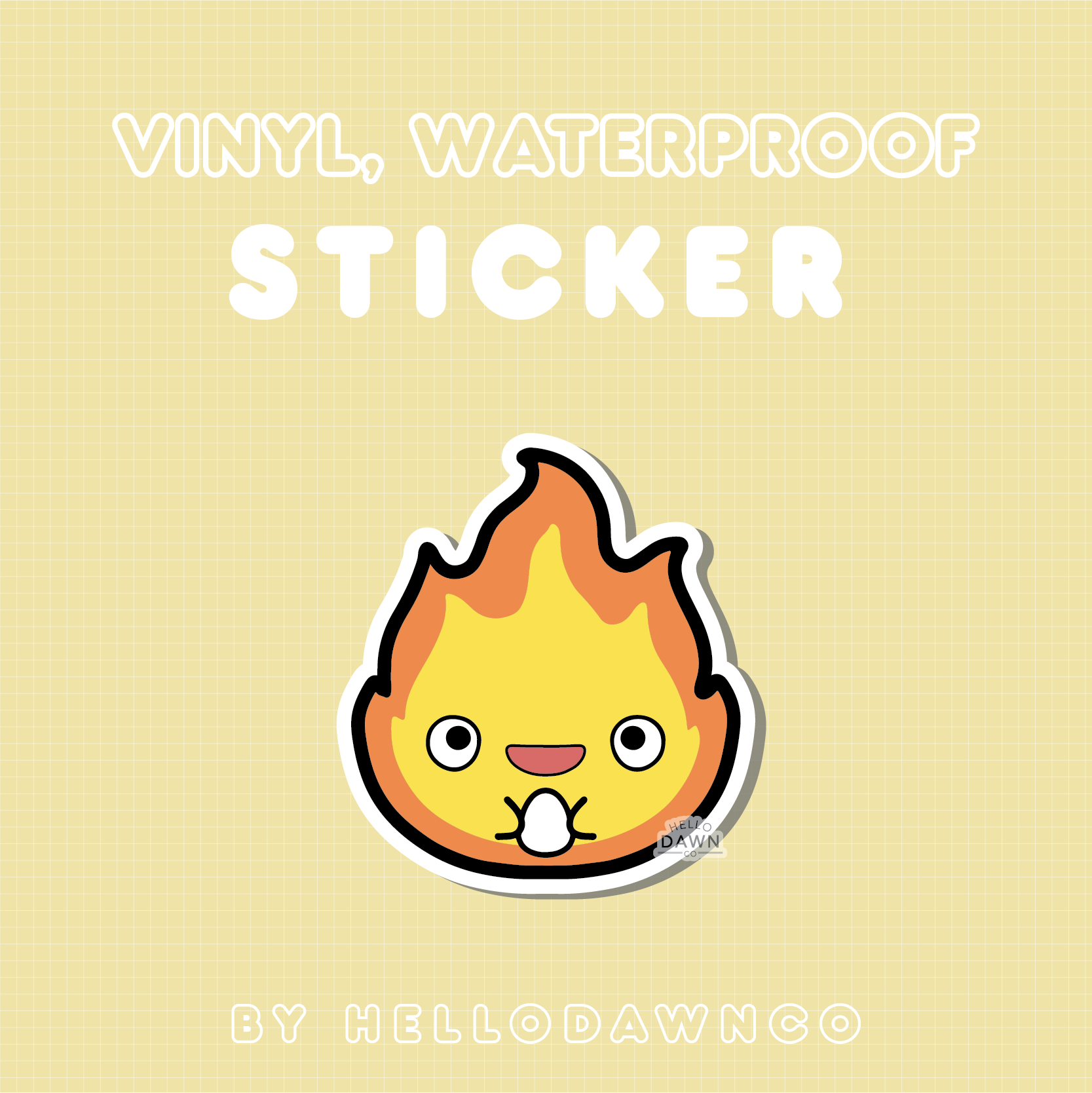 Flame Egg Vinyl Waterproof Sticker