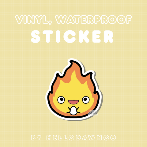 Flame Egg Vinyl Waterproof Sticker