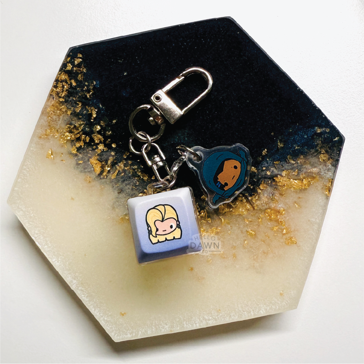 Rivals Cloak Dagger RGB Keycap Keychain