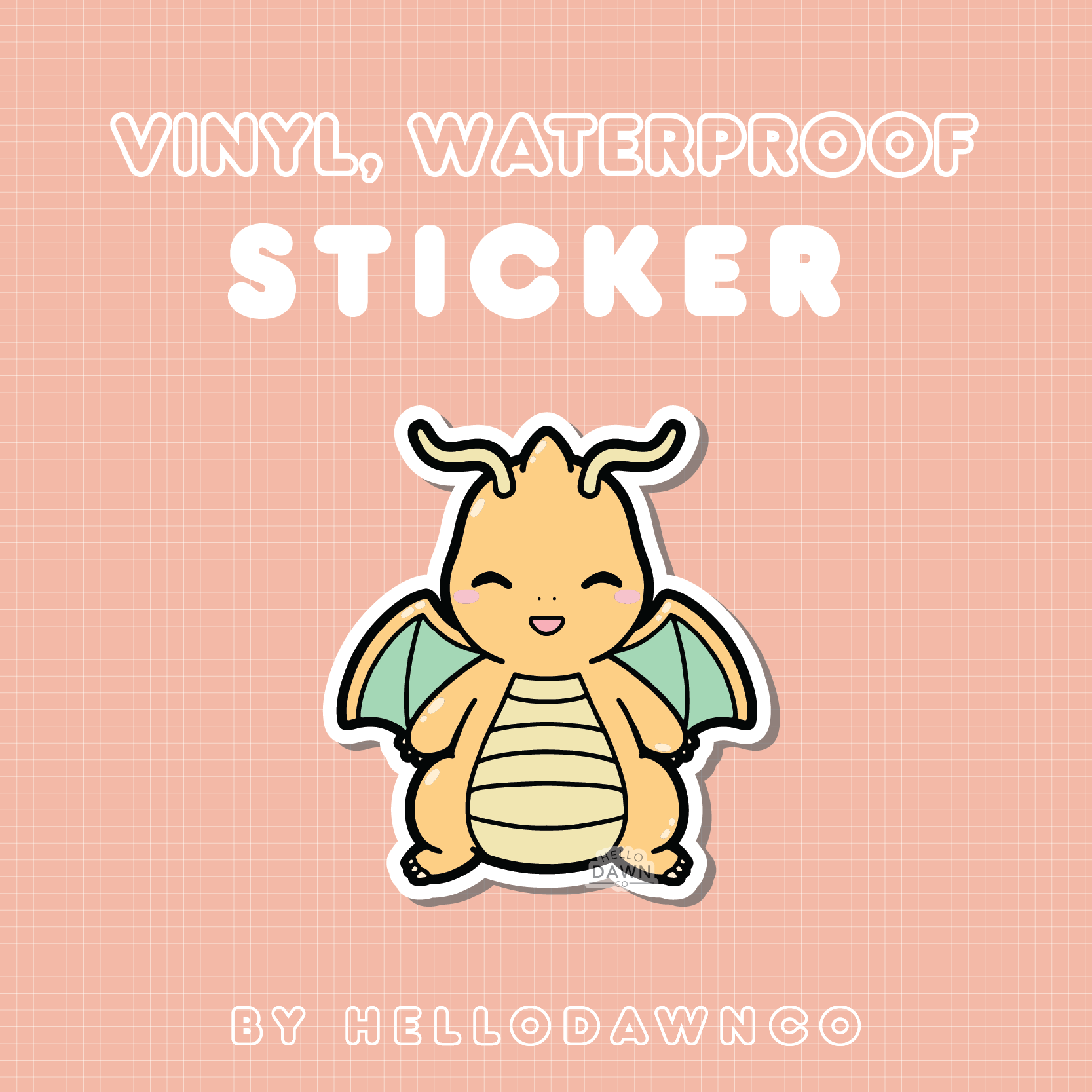 #149 Mail Dragon Vinyl Waterproof Sticker