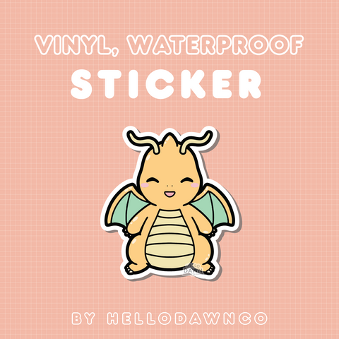 #149 Mail Dragon Vinyl Waterproof Sticker