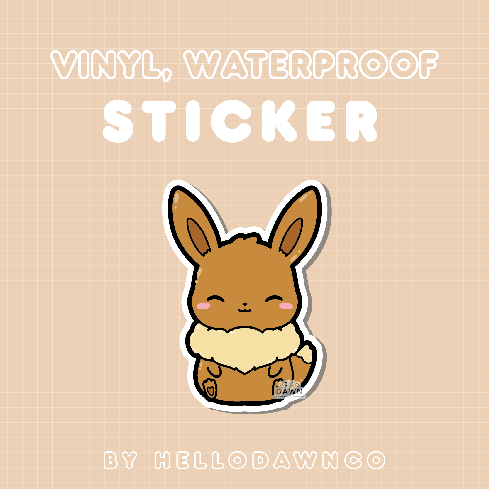 #133 Normal Fox Vinyl Waterproof Sticker