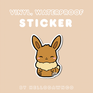 #133 Normal Fox Vinyl Waterproof Sticker
