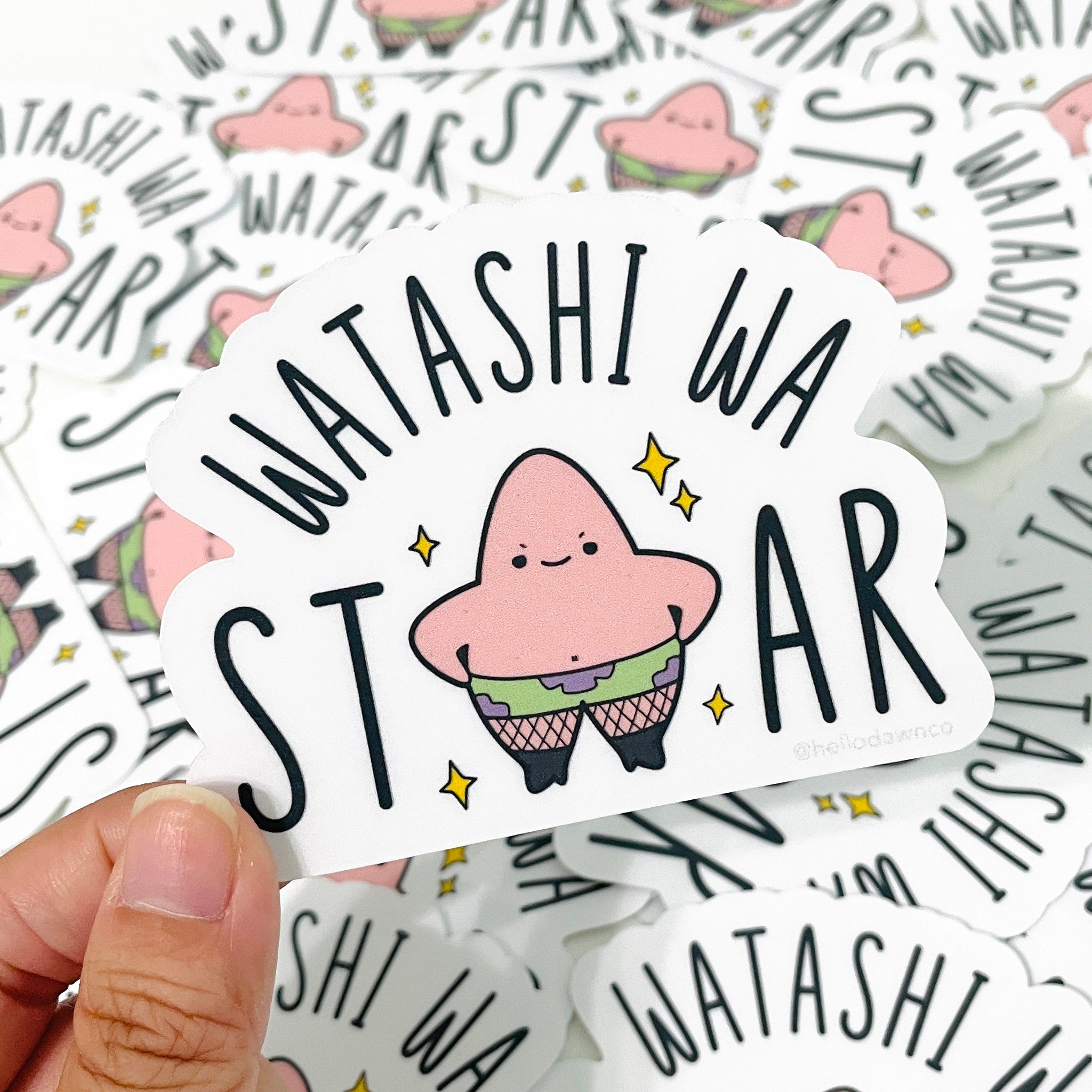 Watashi Wa Patrick Matte Vinyl Waterproof Sticker