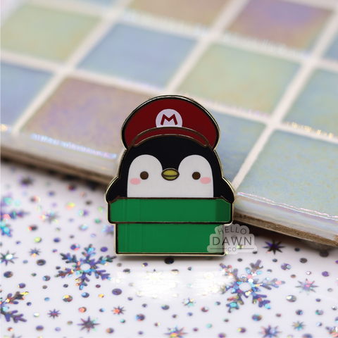 Mario Penguin Enamel Pins