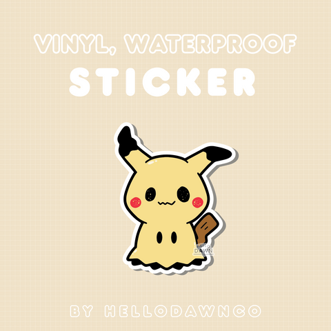 #778 Pika Mimic Vinyl Waterproof Sticker