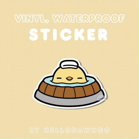 Duck Bath Vinyl Waterproof Sticker