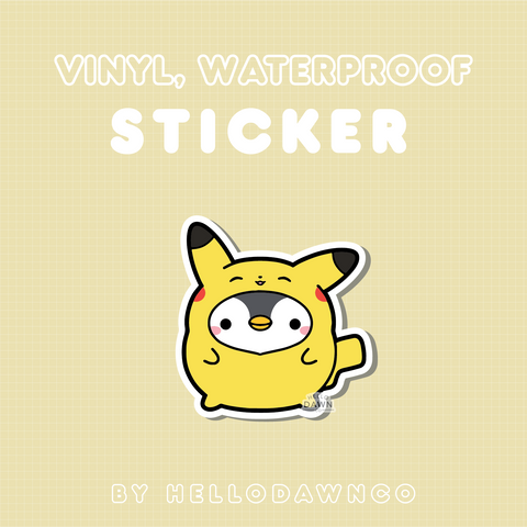Pika Penguin Vinyl Waterproof Stickers