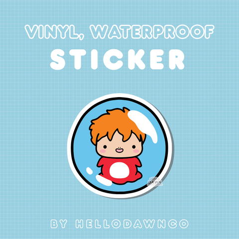 Magic Bubble Fish Vinyl Waterproof Sticker