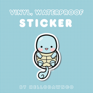 #007 Water Turtle Vinyl Waterproof Sticker