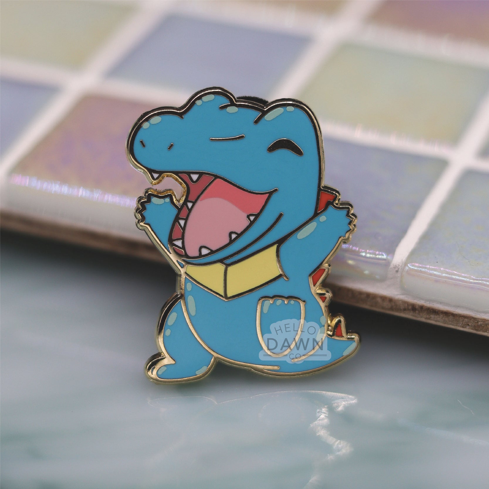 #158 Water Croc Balloon Enamel Pins