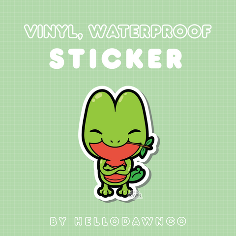 #252 Tree Gecko Vinyl Waterproof Sticker