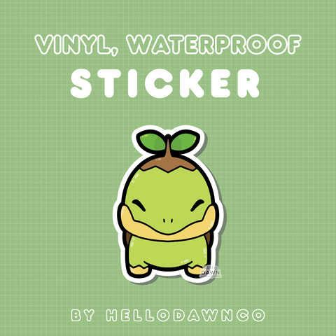 #387 Twig Turtle Vinyl Waterproof Sticker