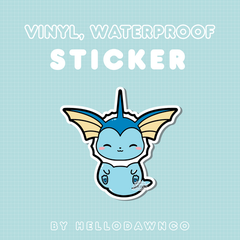 #134 Vapor Fox Vinyl Waterproof Sticker