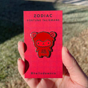 Fortune Sheep (Red Variant) Enamel Pins