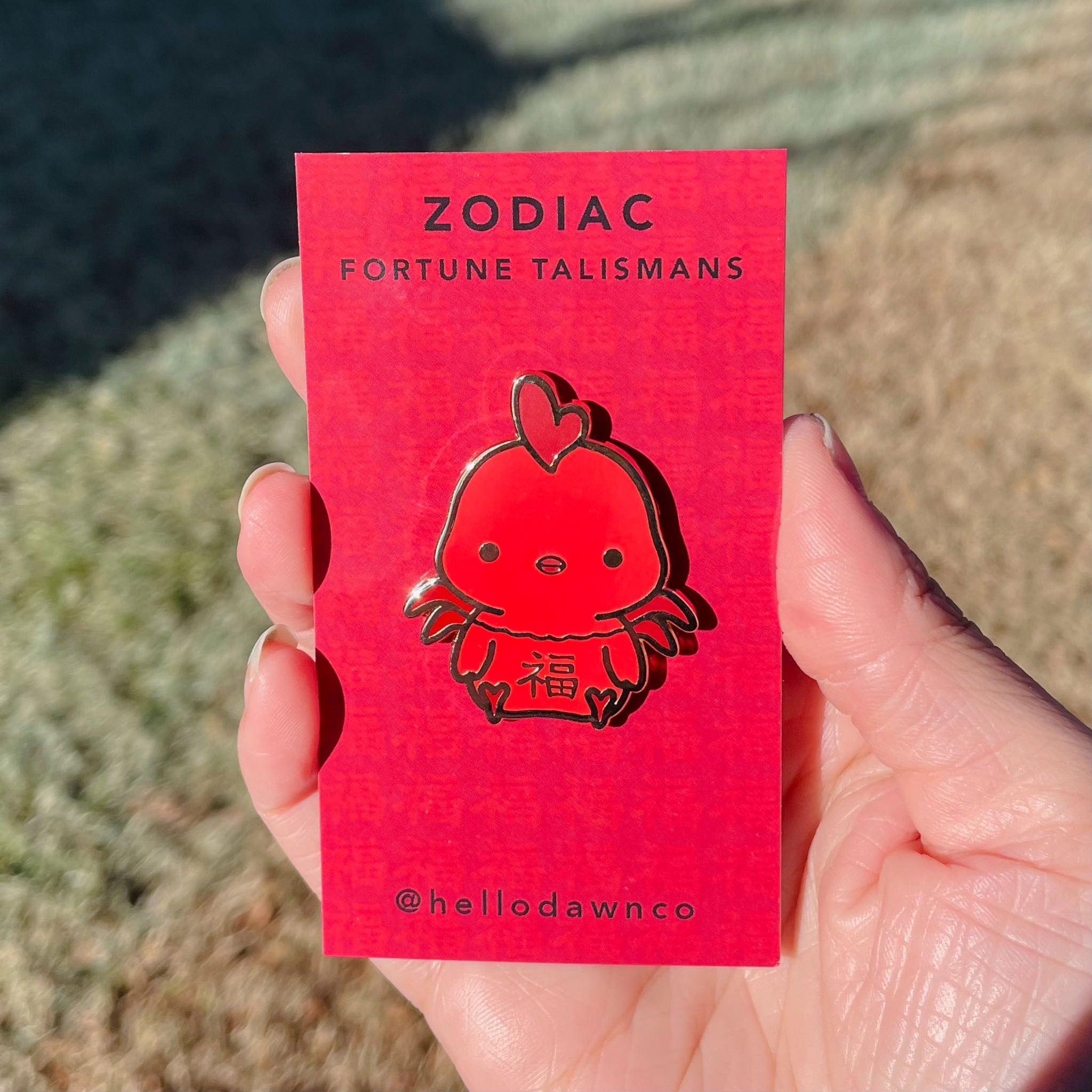 Fortune Rooster (Red Variant) Enamel Pins